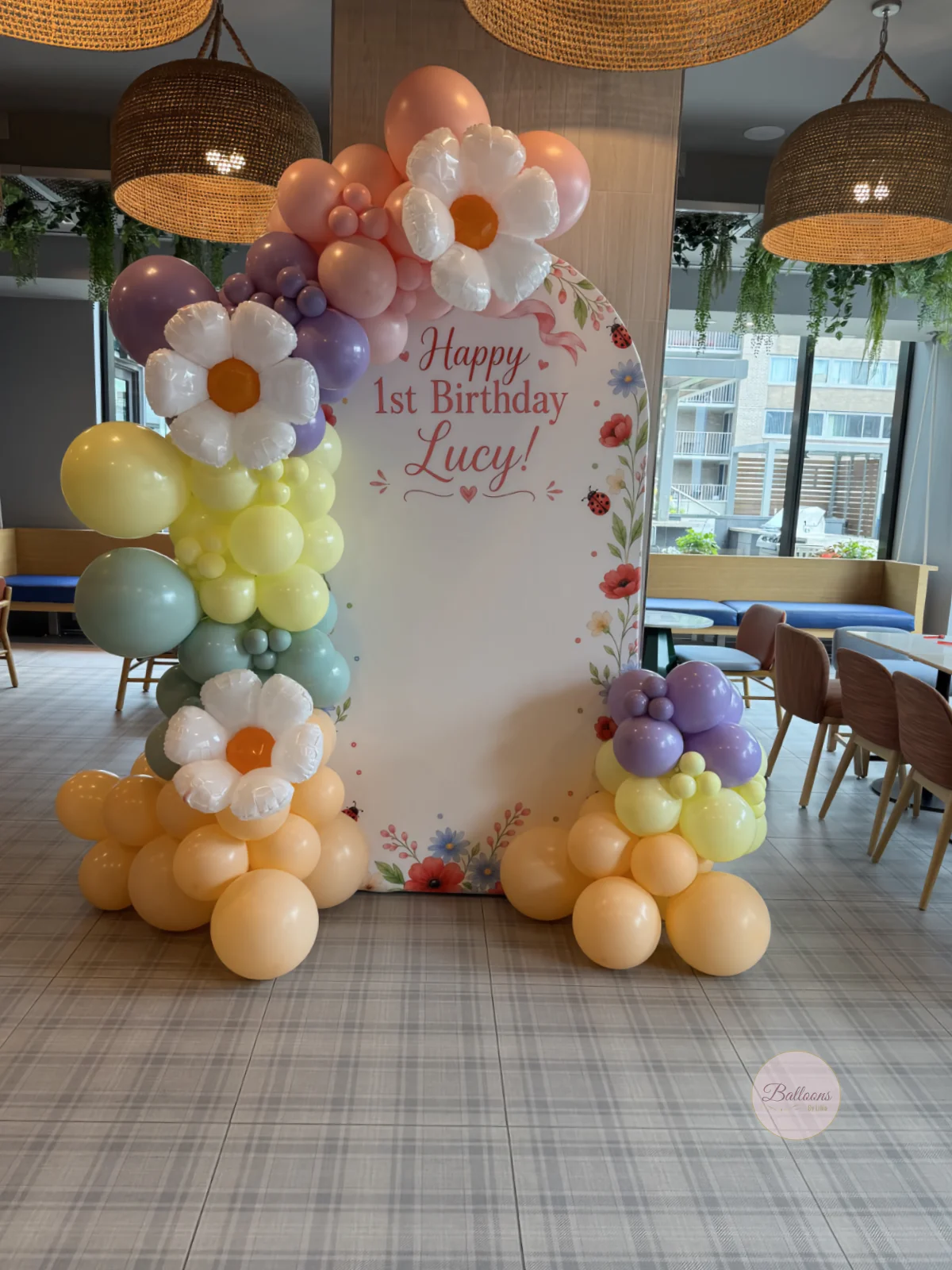 luxury balloon wall for event photo booth NYC