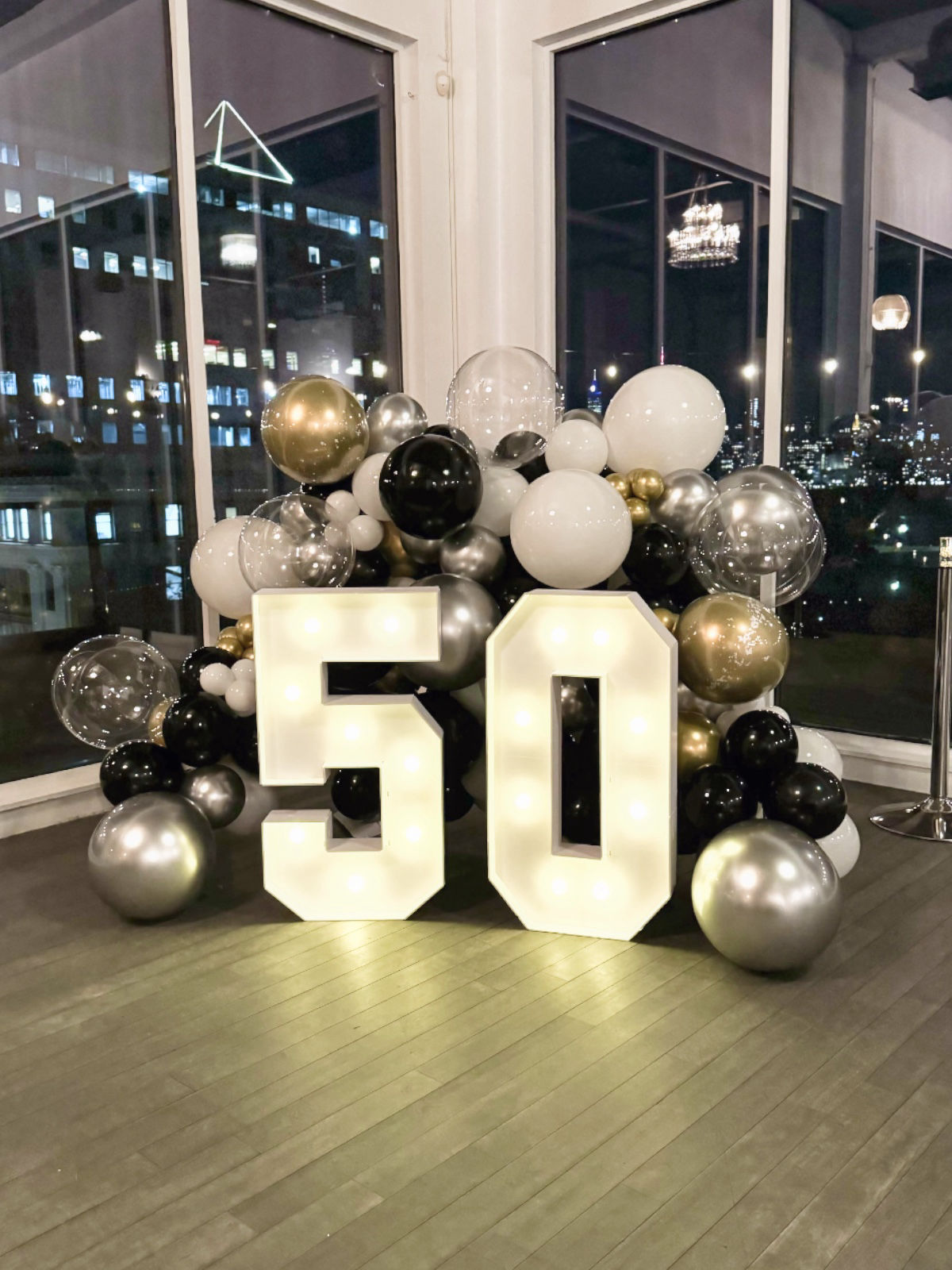 50th birthday marquee