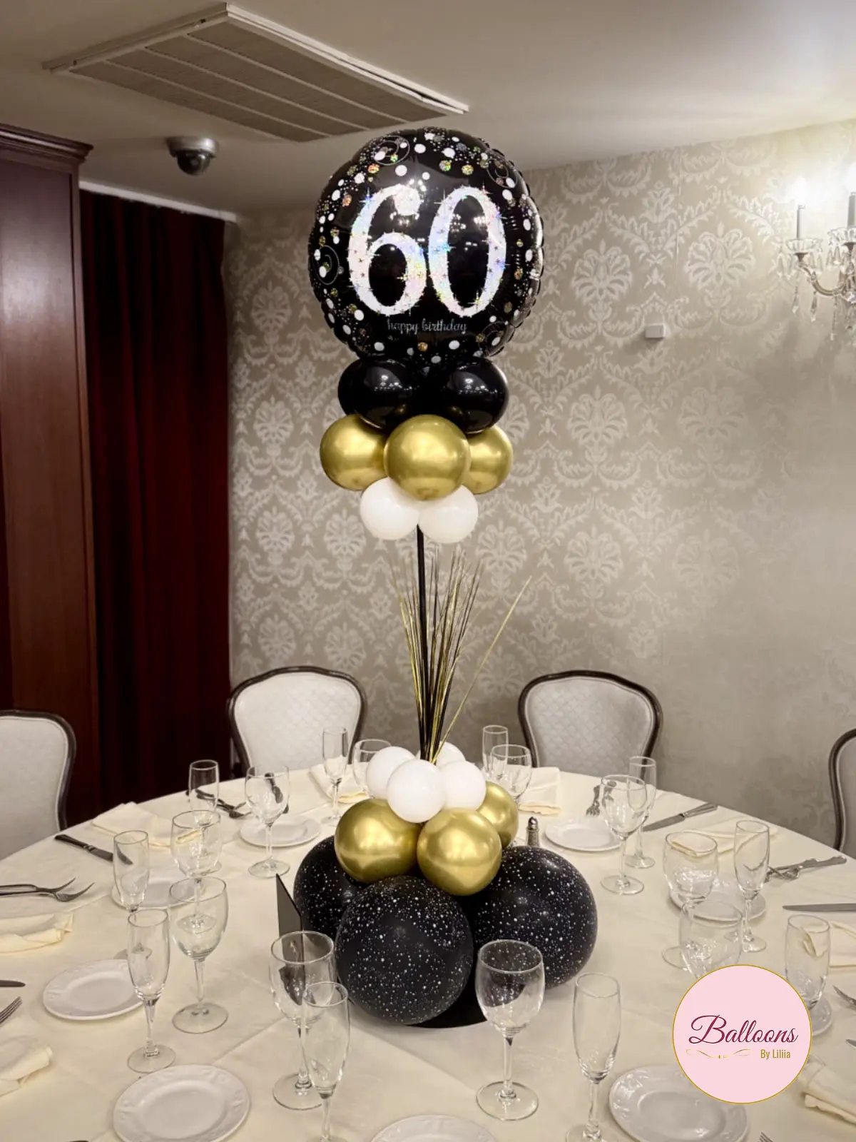 60th Birthday Balloon Centerpiece in NJ and NYC