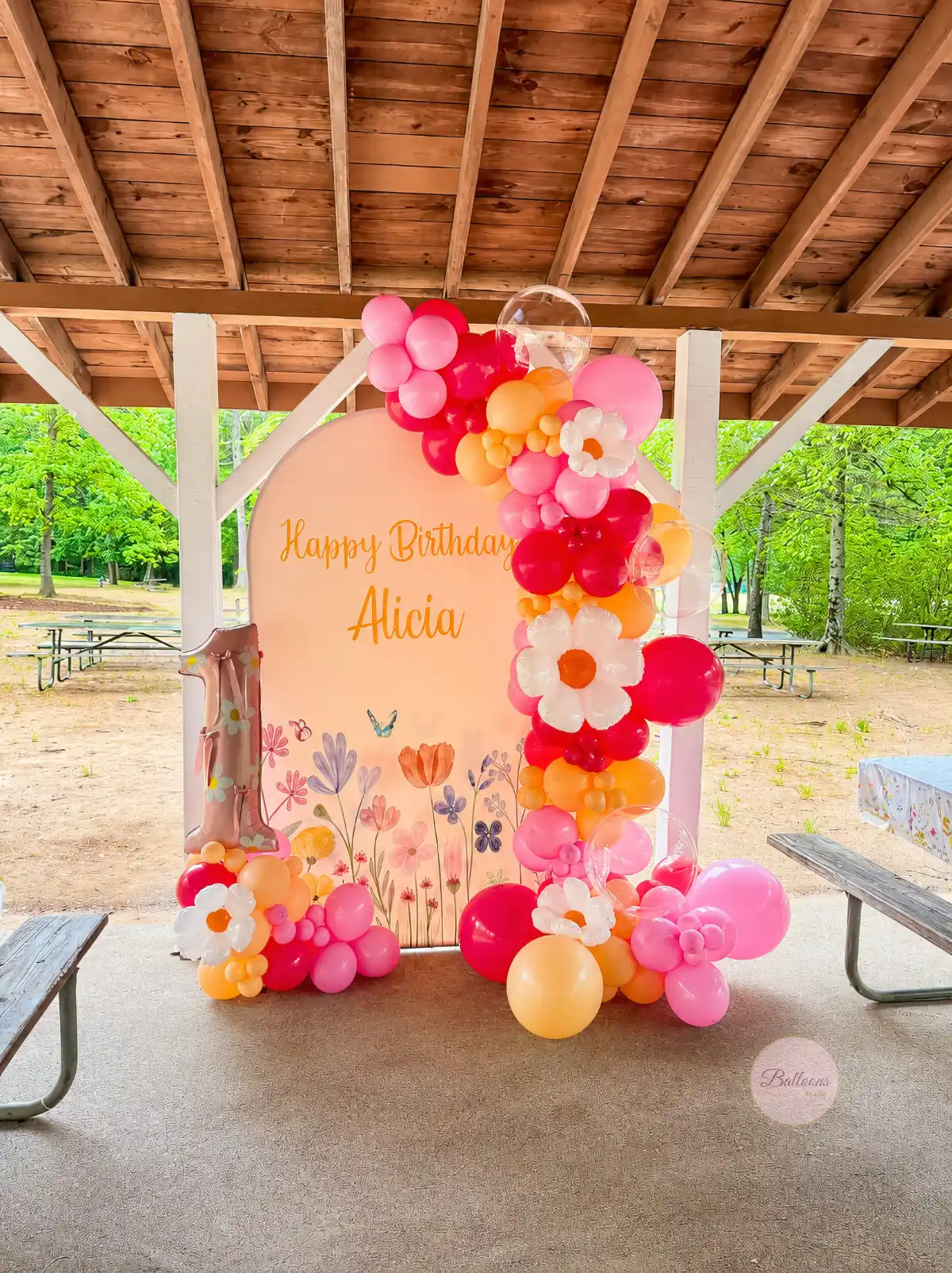 luxury balloon wall for event photo booth NYC