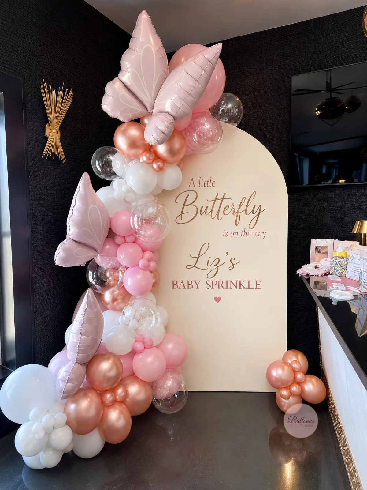 luxury balloon wall for event photo booth NYC