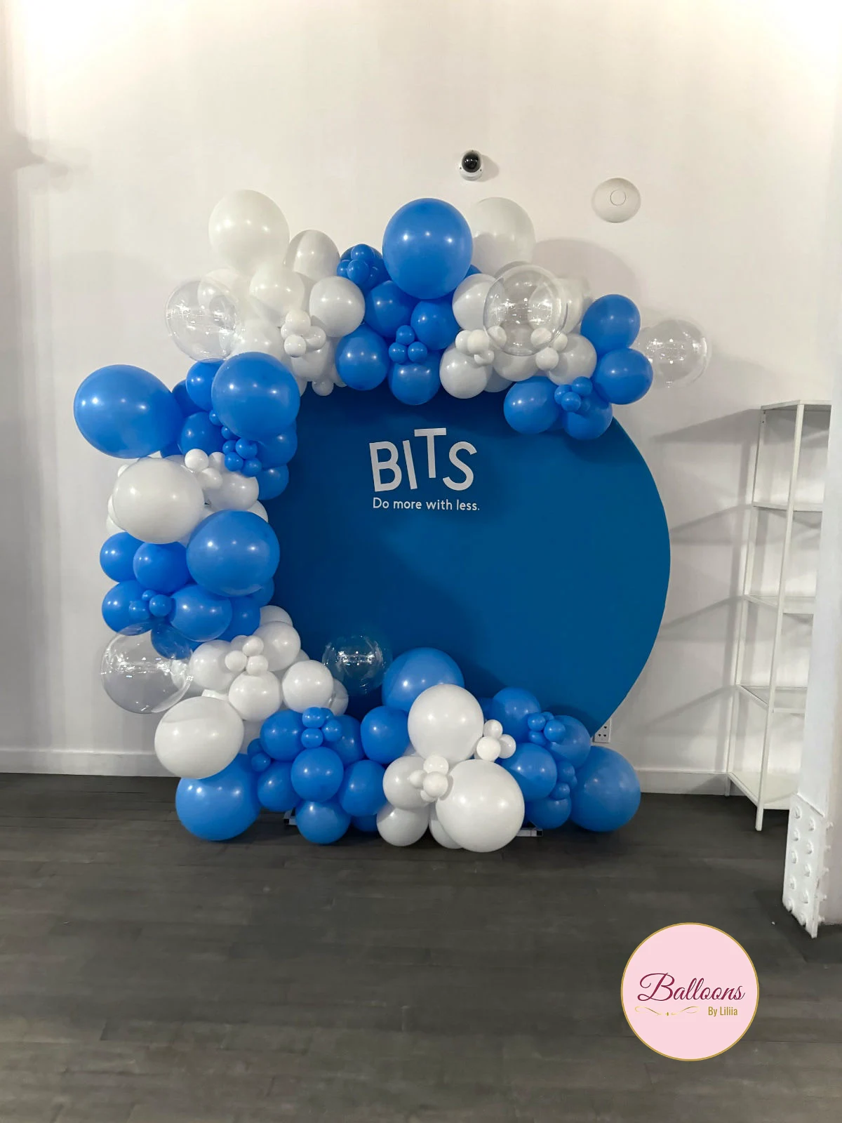 corporate balloon setup with brand colors for event NJ