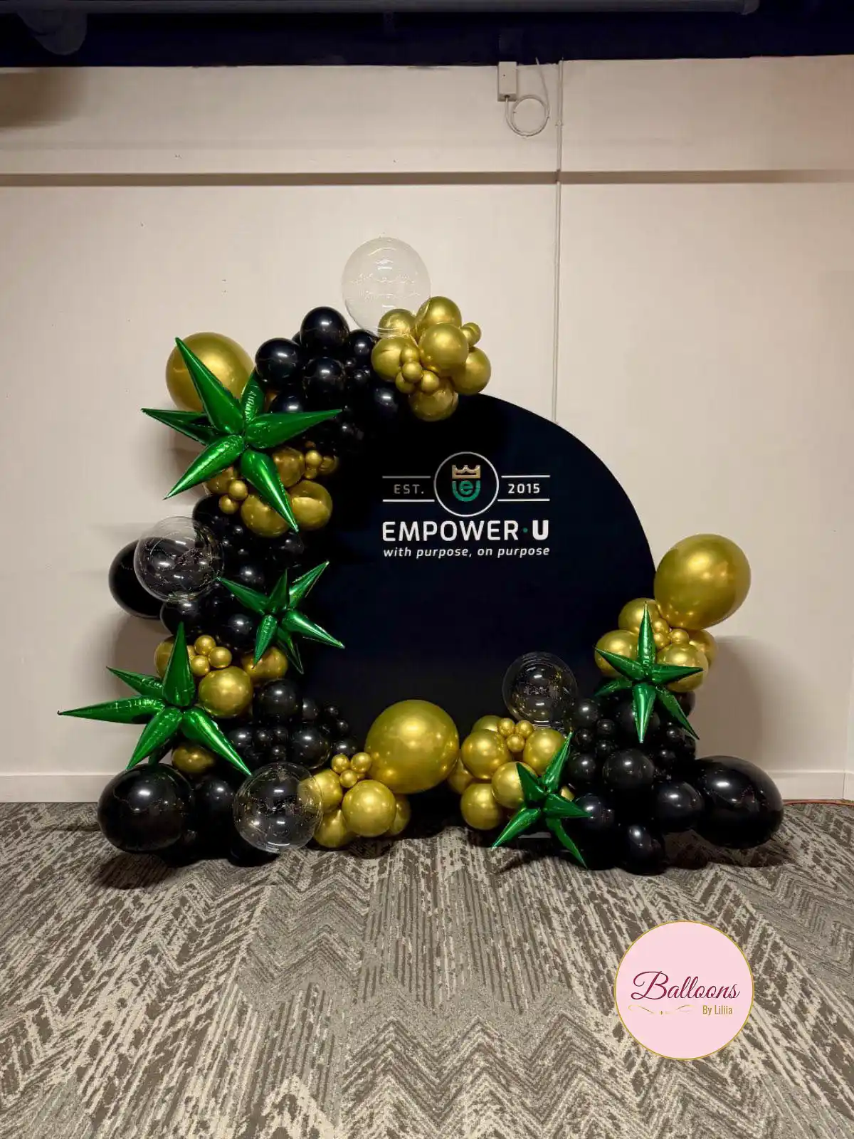 corporate event balloon branding setup NYC