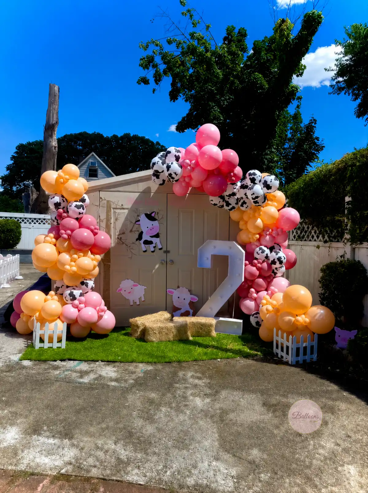 luxury balloon wall for event photo booth NYC