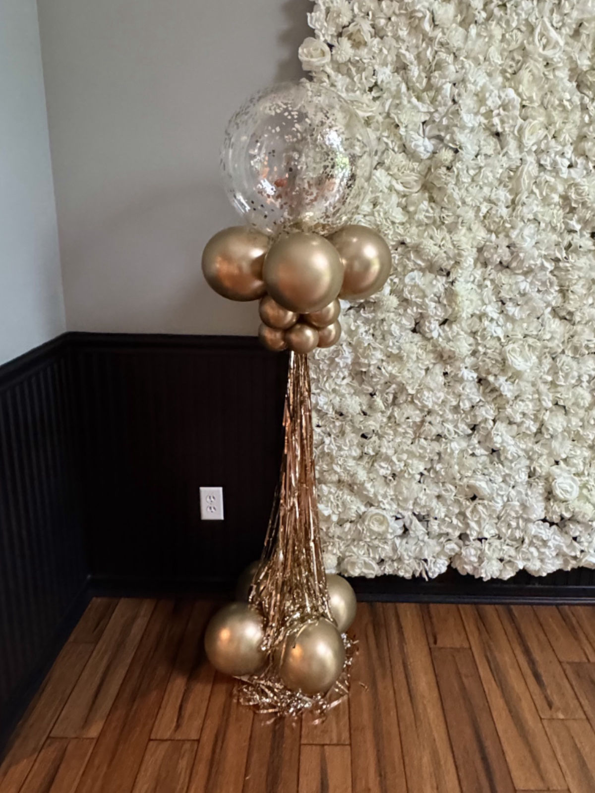 Gold Clear Balloon Column
