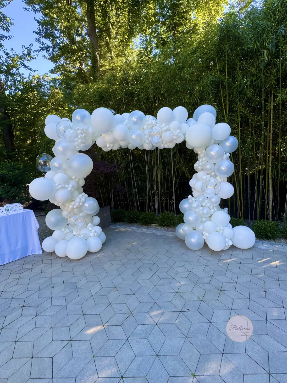 luxury balloon wall for event photo booth NYC
