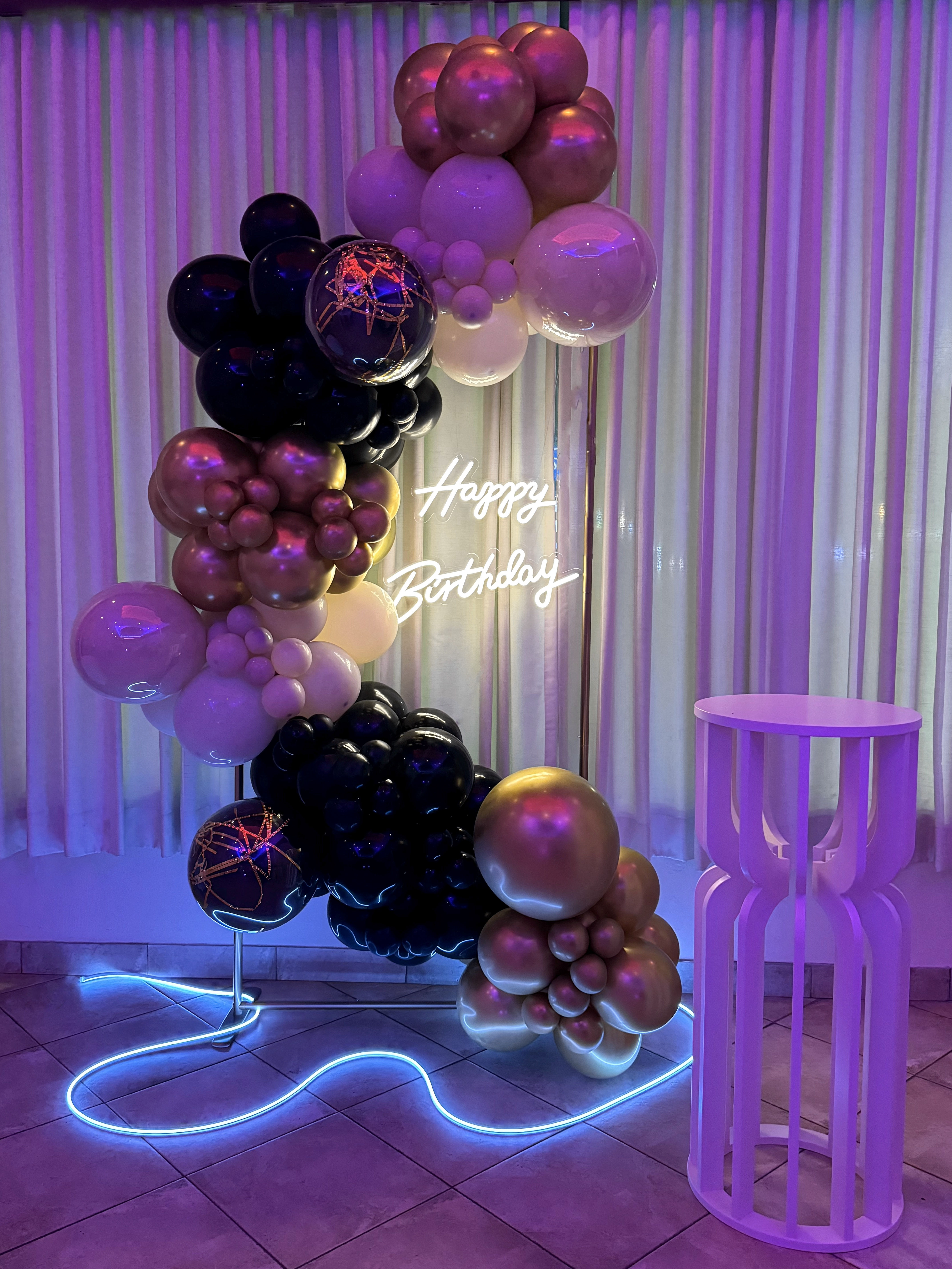 Pink Blue Balloon Garland