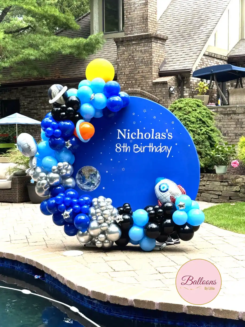 organic balloon garland for birthday party in Jersey City NJ