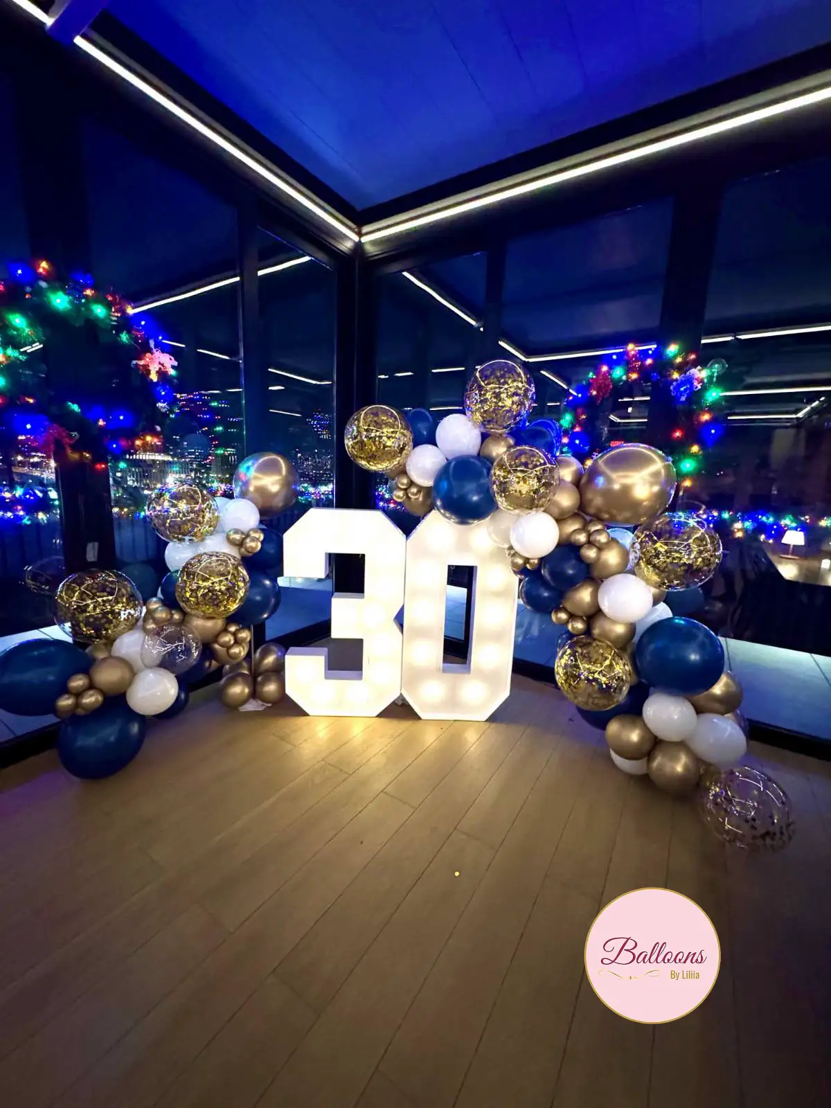 30th Birthday Balloon Garland Decor NJ